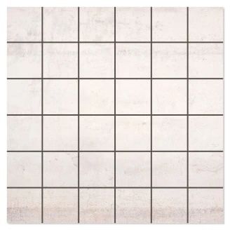 Mosaikkflis <strong>Acier</strong>  Hvit Matt 30x30 (5x5) cm